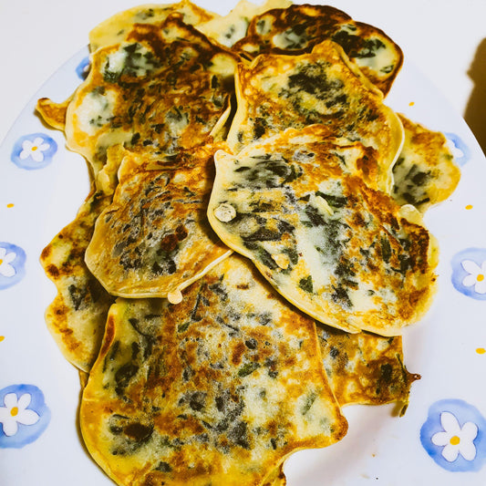 Sari's  Finnish spinach pancakes - Creative Cooks Kitchen Australia