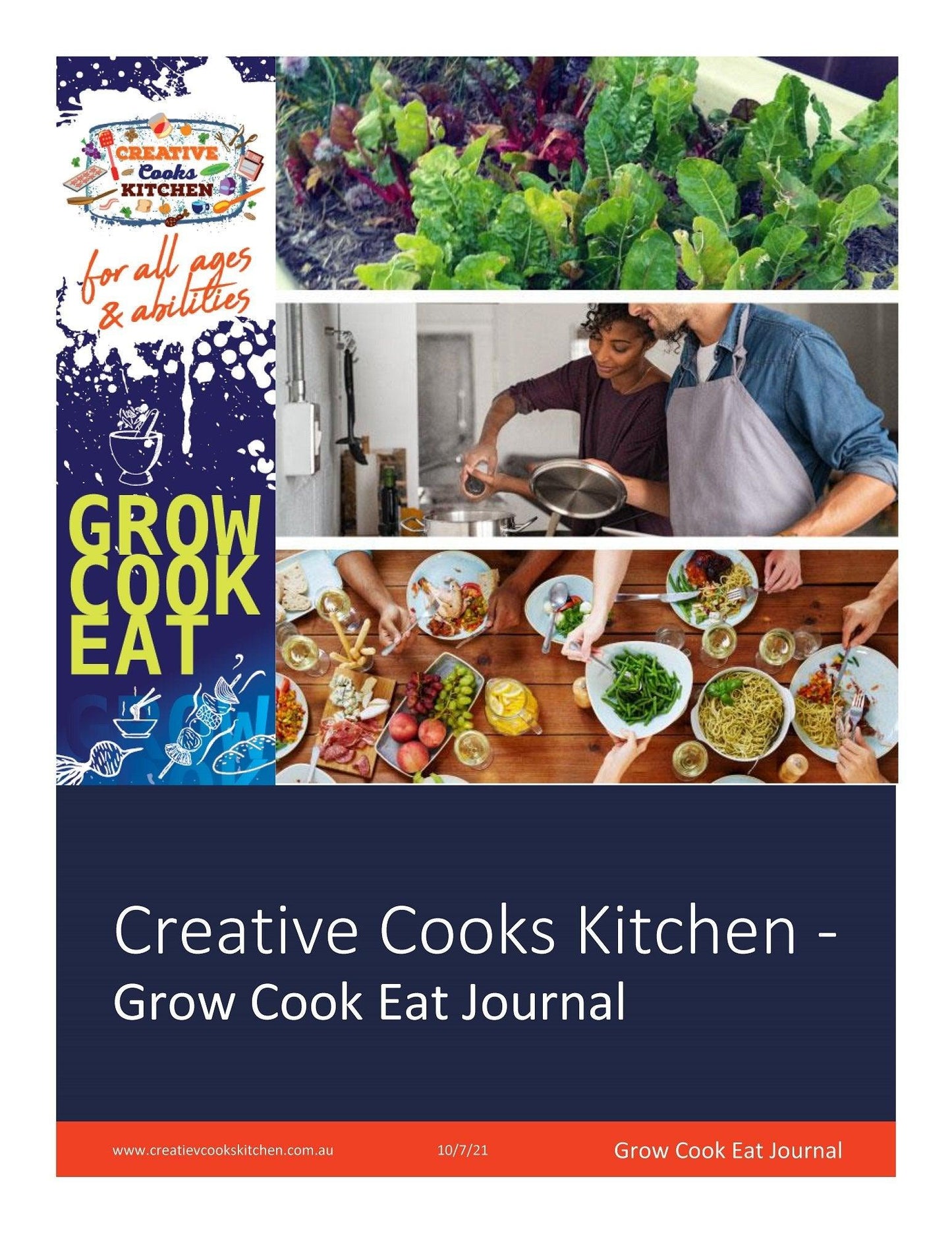 Grow Cook Eat Journal - Hard Copy - Creative Cooks Kitchen Australia