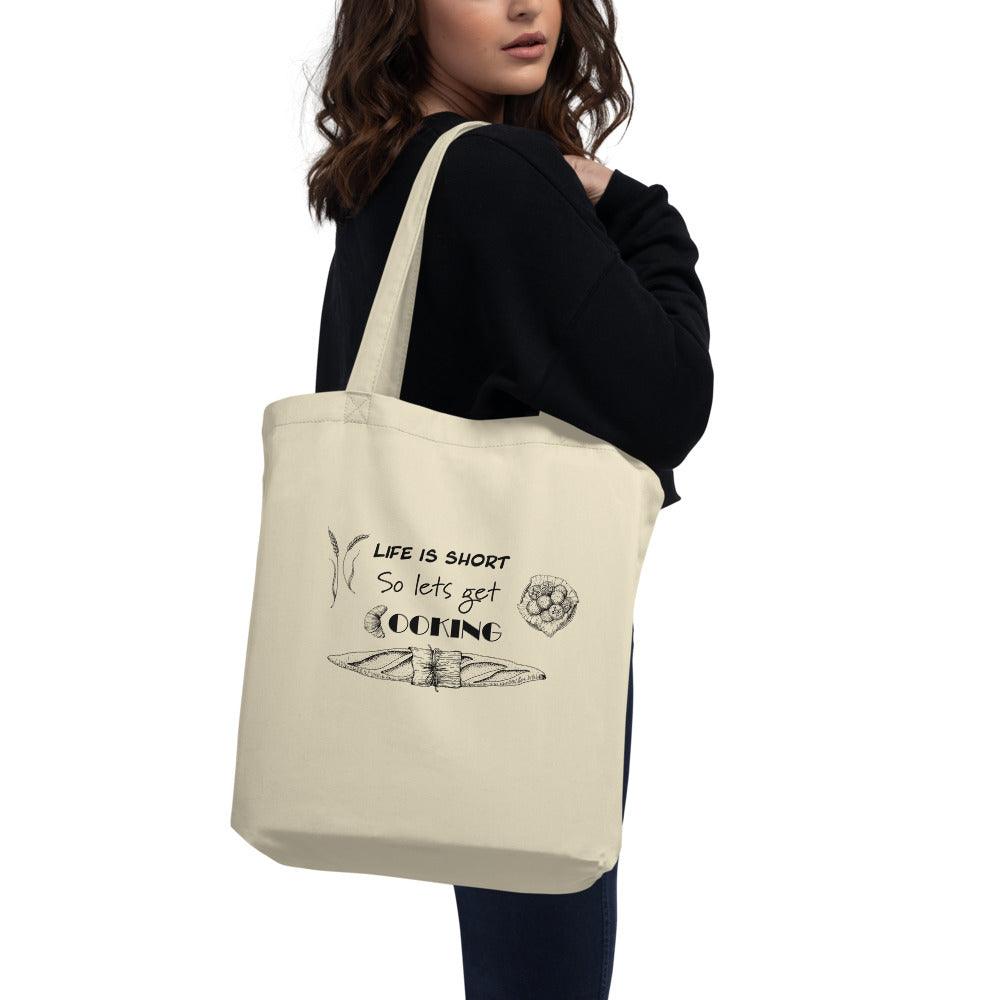 Eco Tote Bag - Life is short so lets get cooking - Creative Cooks Kitchen Australia