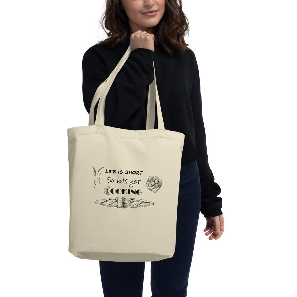 Eco Tote Bag - Life is short so lets get cooking - Creative Cooks Kitchen Australia