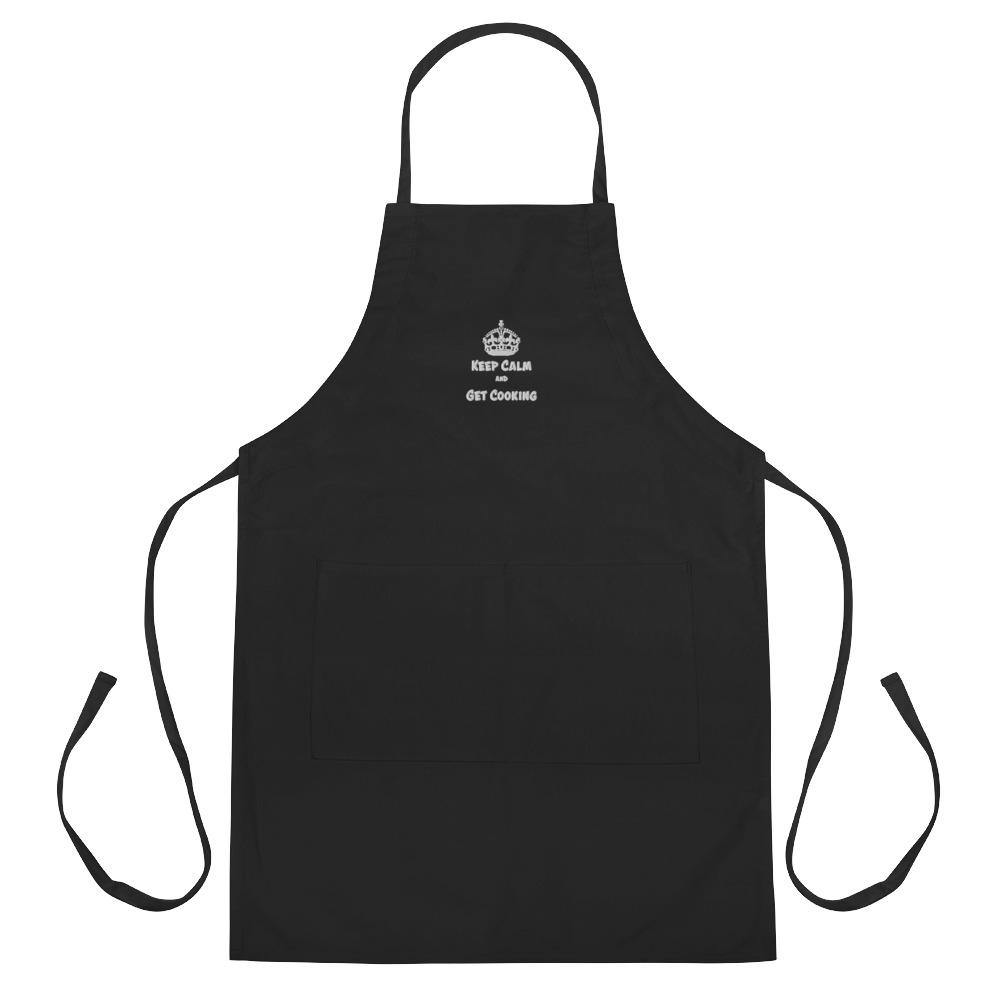 Embroidered Apron - Keep Calm and Get Cooking - Creative Cooks Kitchen Australia