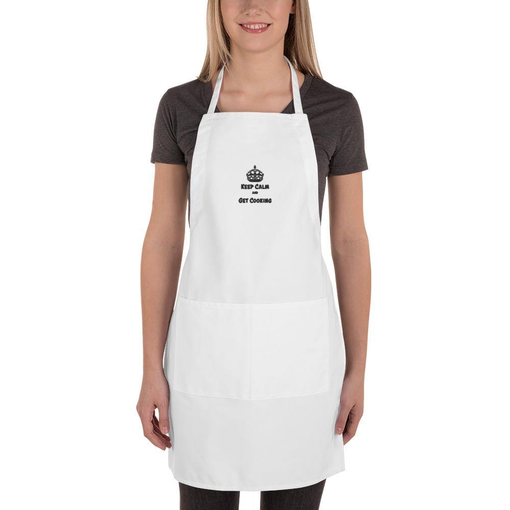 Embroidered Apron - Keep Calm and Get Cooking - Creative Cooks Kitchen Australia